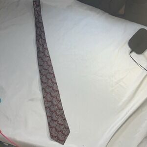 Jos. A. Bank Men's Tie 100% Silk‎ burgundy paisley Necktie Business Formal 207